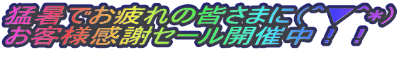 �ҏ��ł����̊F���܂Ɂi�O���O*�j ���q�l���ӃZ�[���J�Ò��I�I  